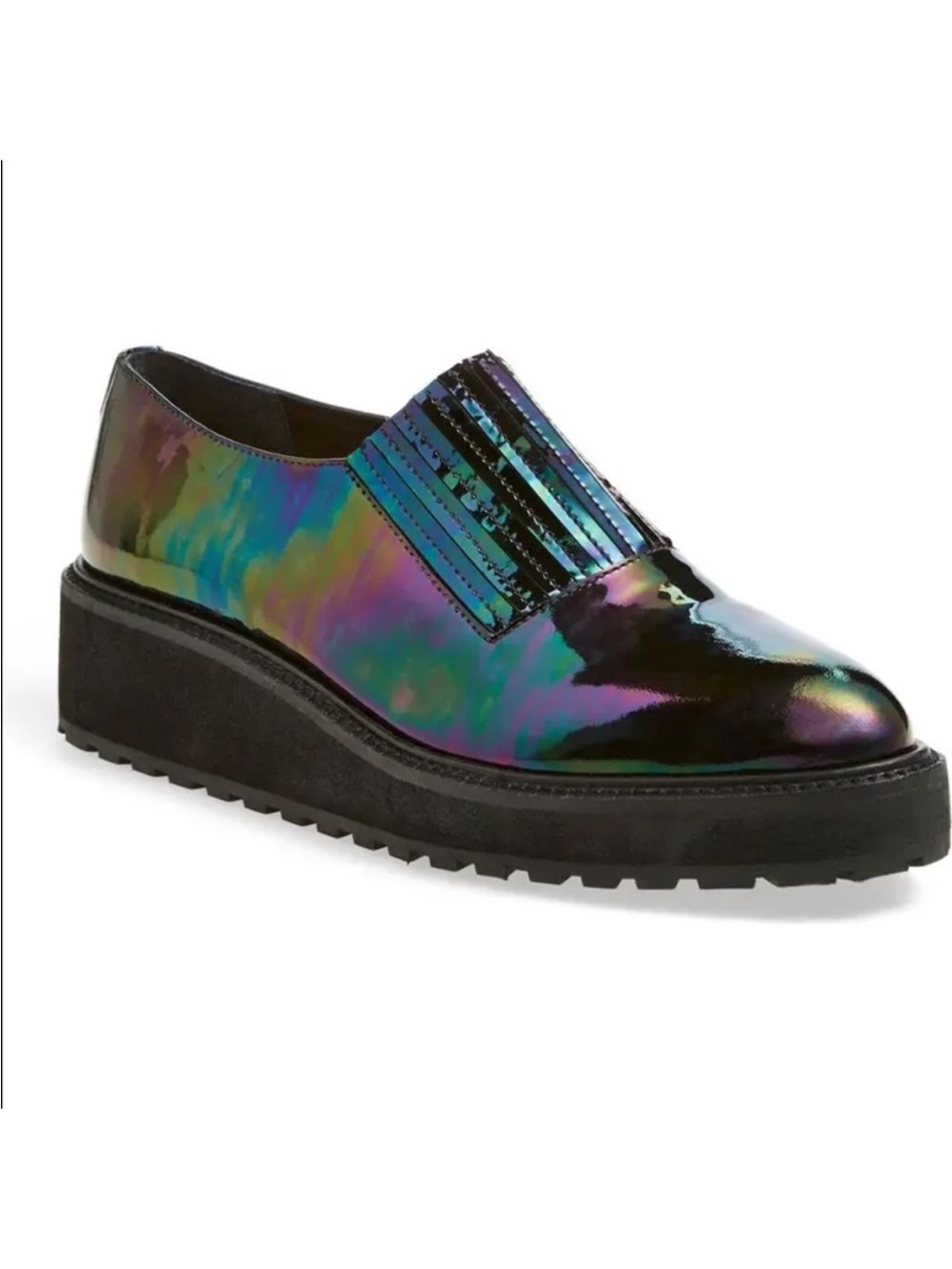 Loeffler Randall Ria Iridescent Slip-On Platform Loafer